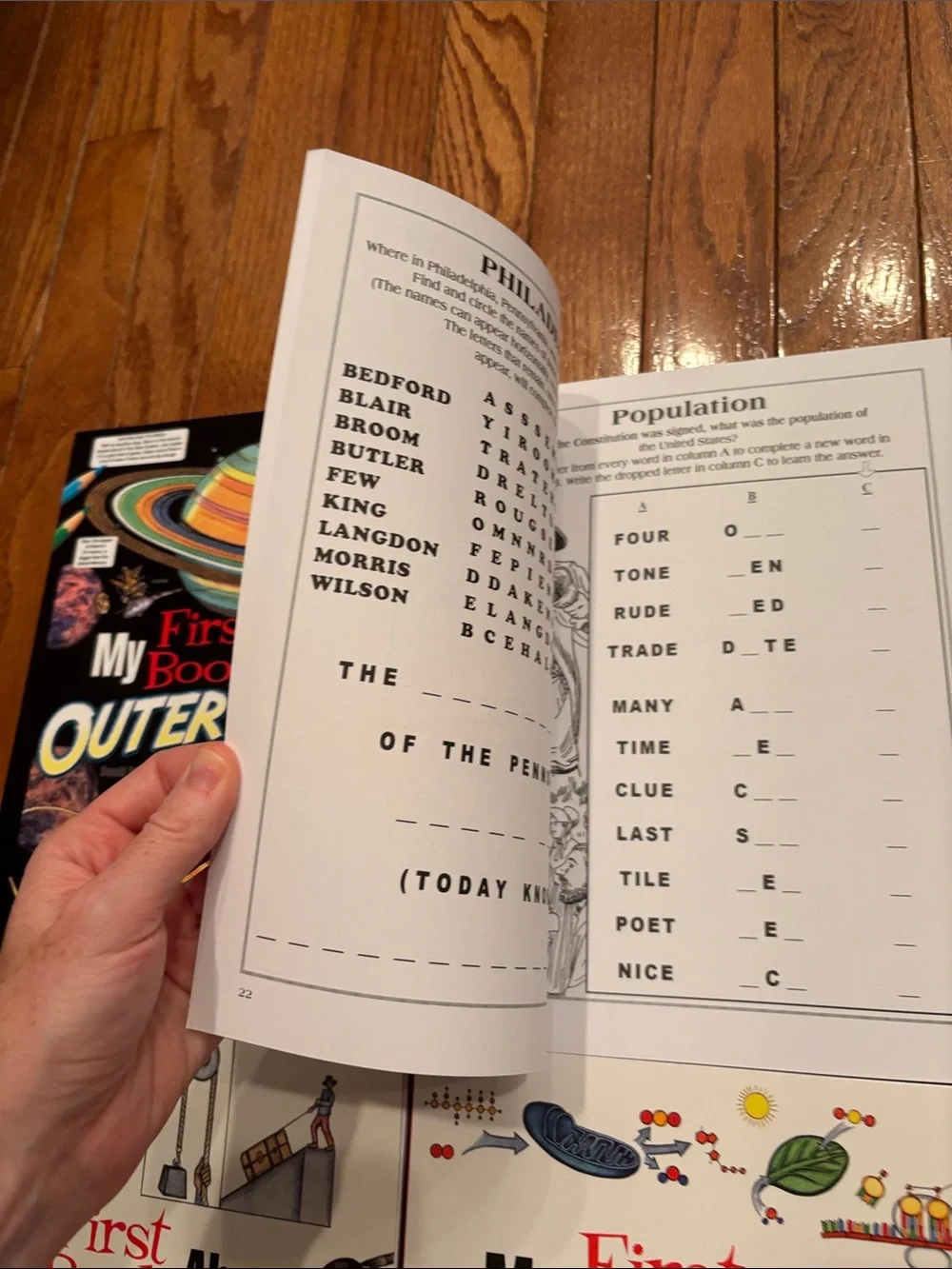 5 New Activity Books Outer Space, Constitution, Physics, Chemistry & Puzzles